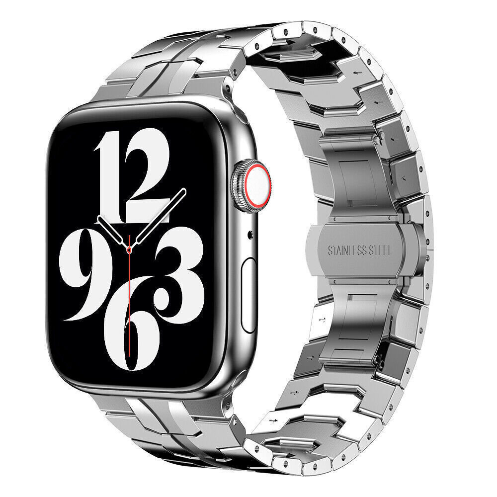 Strap-it® Strap-it Apple Watch Stahl Ironband (Silber) Strap-it® Strap-it Apple Watch Stahl Ironband (Silber)