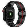 Strap-it® Strap-it Apple Watch Stahl Ironband (Schwarz/Rot) Strap-it® Strap-it Apple Watch Stahl Ironband (Schwarz/Rot)