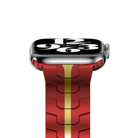 Strap-it® Strap-it Apple Watch Stahl Ironband (Rot/Gold) Strap-it® Strap-it Apple Watch Stahl Ironband (Rot/Gold)