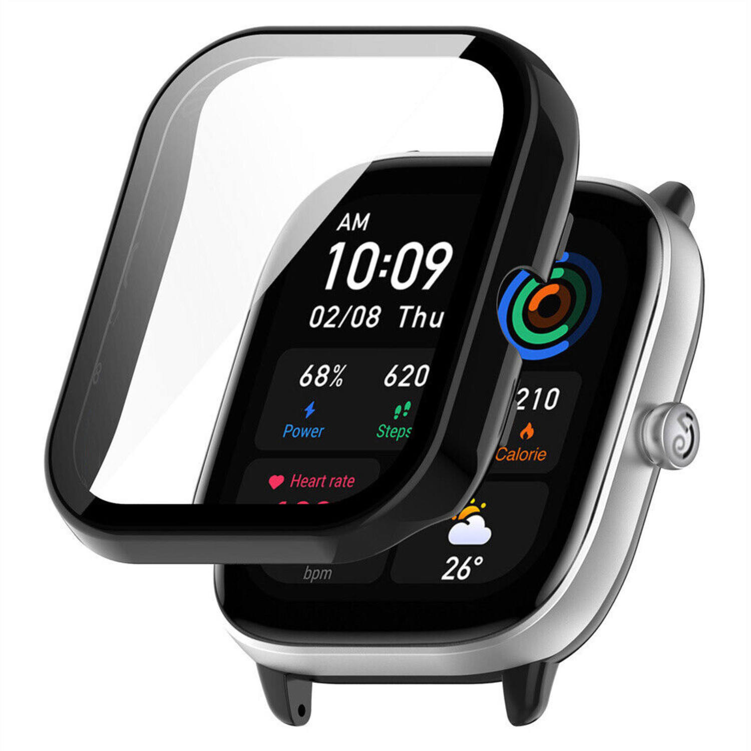 Amazfit GTS 4 Mini PC Gehäuse mit Glas (Schwarz) - Smartwatcharmbaender.de Amazfit GTS 4 Mini PC Gehäuse mit Glas (Schwarz) - Smartwatcharmbaender.de