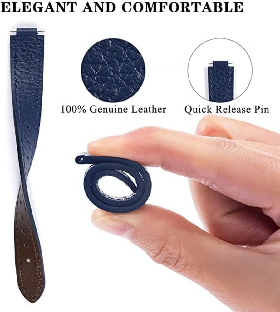 Strap-it® Strap-it Fitbit Inspire 3 Lederarmband (Dunkelblau) Strap-it® Strap-it Fitbit Inspire 3 Lederarmband (Dunkelblau)