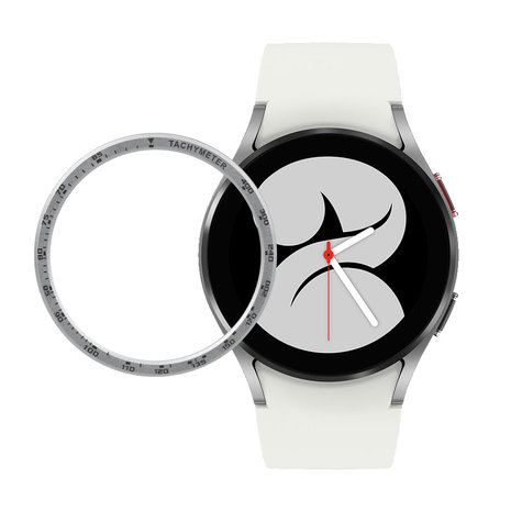 Strap-it® Strap-it Samsung Galaxy Watch 4 44mm Lünettenring Speed (Silber) Strap-it® Strap-it Samsung Galaxy Watch 4 44mm Lünettenring Speed (Silber)