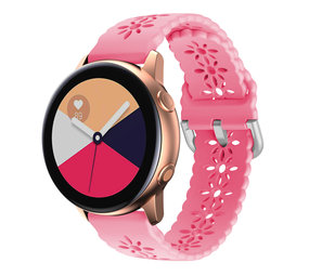 Strap-it® Samsung Galaxy Watch Active Gemustertes Silikonarmband (Pink) Strap-it® Samsung Galaxy Watch Active Gemustertes Silikonarmband (Pink)