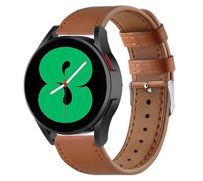 Strap-it® Samsung Galaxy Watch 4 44mm Lederarmband (eng Braun) Strap-it® Samsung Galaxy Watch 4 44mm Lederarmband (eng Braun)