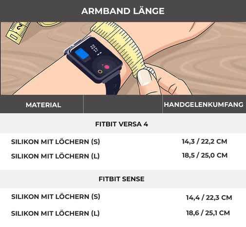 Strap-it® Strap-it Fitbit Versa 4 Silikonarmband mit Löchern (Schwarz) Strap-it® Strap-it Fitbit Versa 4 Silikonarmband mit Löchern (Schwarz)