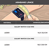 Strap-it® Strap-it Samsung Galaxy Watch 5 - 40mm Lederarmband (Weiß/Dunkelblau) Strap-it® Strap-it Samsung Galaxy Watch 5 - 40mm Lederarmband (Weiß/Dunkelblau)