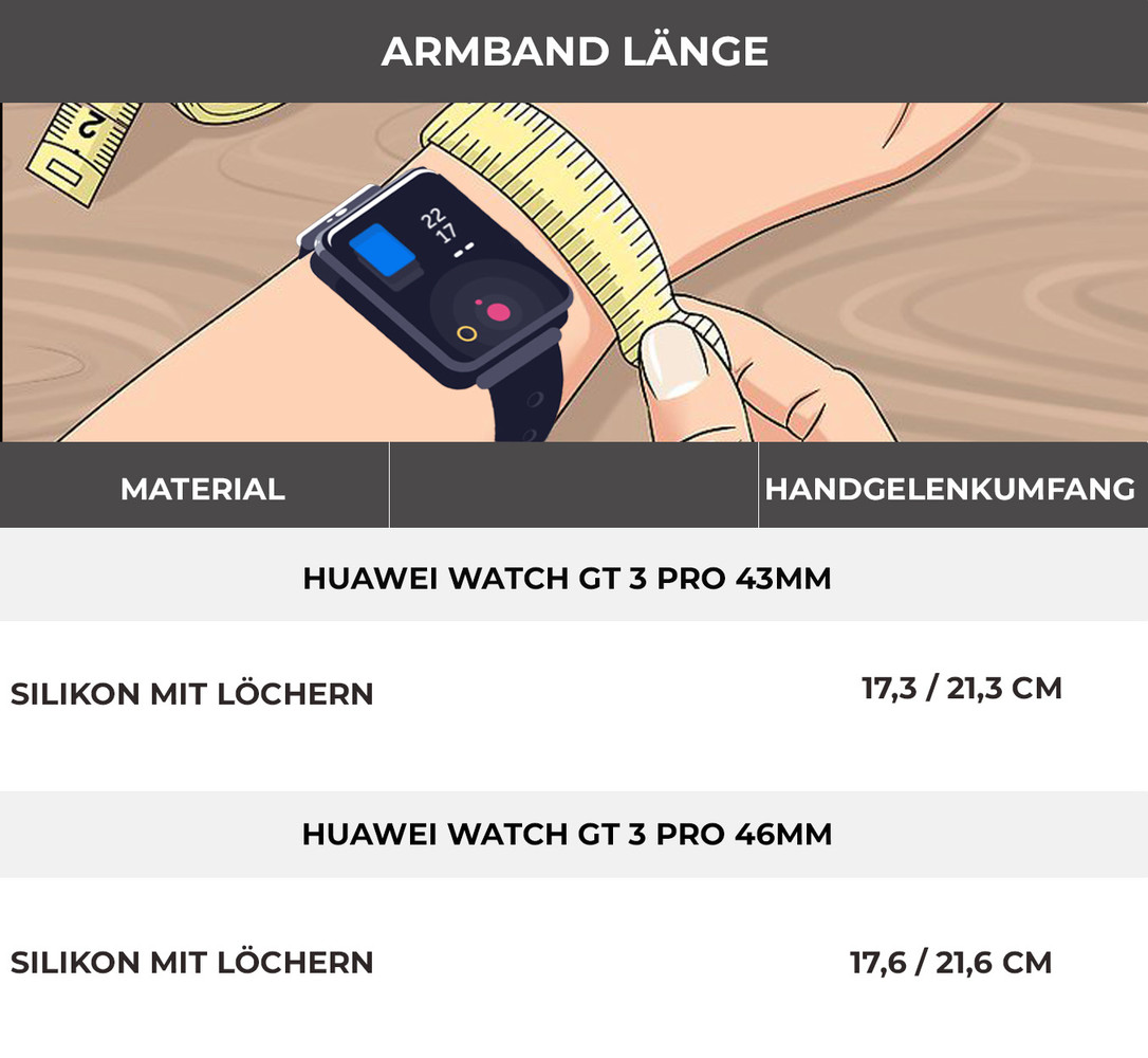 Strap-it® Strap-it Huawei Watch GT 3 Pro 43mm Silikonarmband mit Löchern (Schwarz) Strap-it® Strap-it Huawei Watch GT 3 Pro 43mm Silikonarmband mit Löchern (Schwarz)