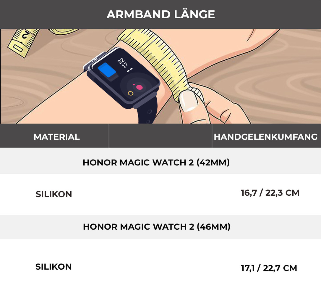 Strap-it® Strap-it Honor Magic Watch 2 magnetisches Silikonarmband (Blau) Strap-it® Strap-it Honor Magic Watch 2 magnetisches Silikonarmband (Blau)