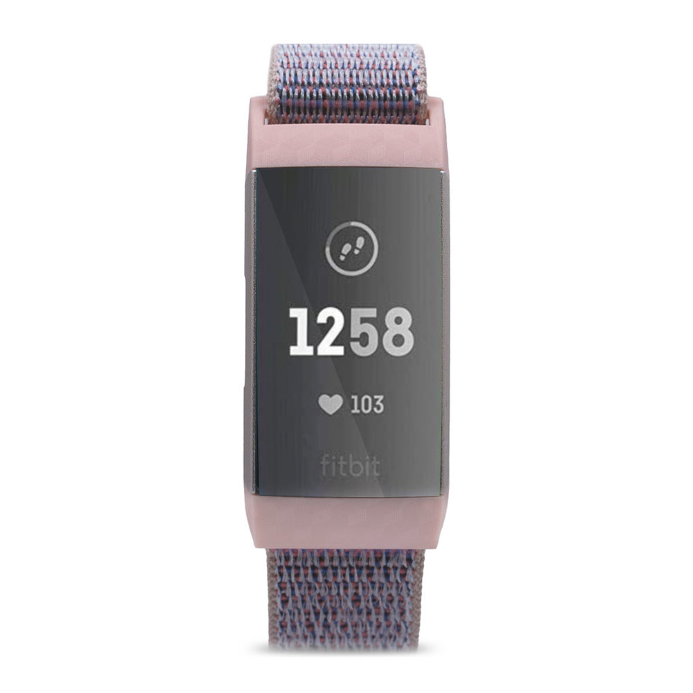 Strap-it® Strap-it Fitbit Charge 3 Armband Nylon (Rosa) Strap-it® Strap-it Fitbit Charge 3 Armband Nylon (Rosa)