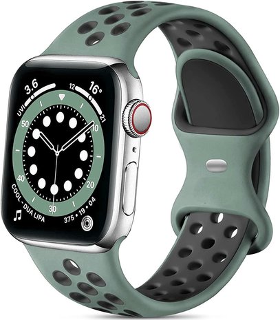 Strap-it® Strap-it Apple Watch Sportarmband (Cyan/Schwarz)