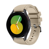 Strap-it® Samsung Galaxy Watch 5 40mm Silikonarmband (Beige)