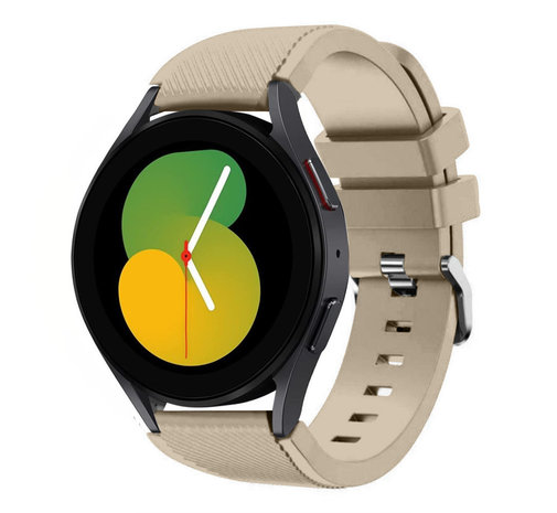 Strap-it® Strap-it Samsung Galaxy Watch 5 40mm Silikonarmband (Beige)