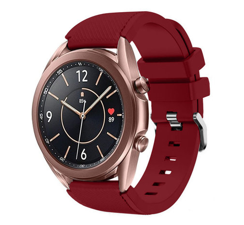 Strap-it® Strap-it Samsung Galaxy Watch 3 41mm Silikonarmband (Burgund)