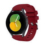 Strap-it® Samsung Galaxy Watch 5 40mm Silikonarmband (Burgund) Strap-it® Samsung Galaxy Watch 5 40mm Silikonarmband (Burgund)