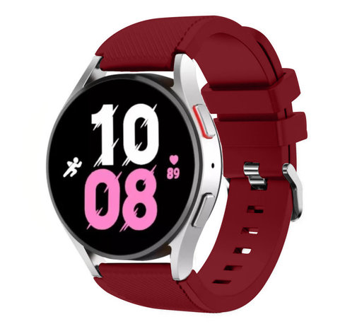 Strap-it® Strap-it Samsung Galaxy Watch 5 44mm Silikonarmband (Burgund)