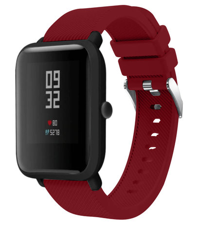 Strap-it® Strap-it Xiaomi Amazfit Bip Silikonarmband (Burgund)