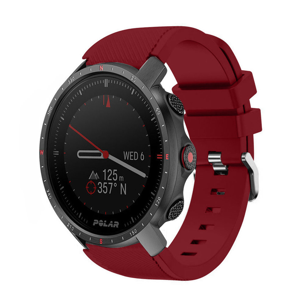 Polar Grit X Pro Twill Silikonarmband (Burgund) Smartwatcharmbaender.de