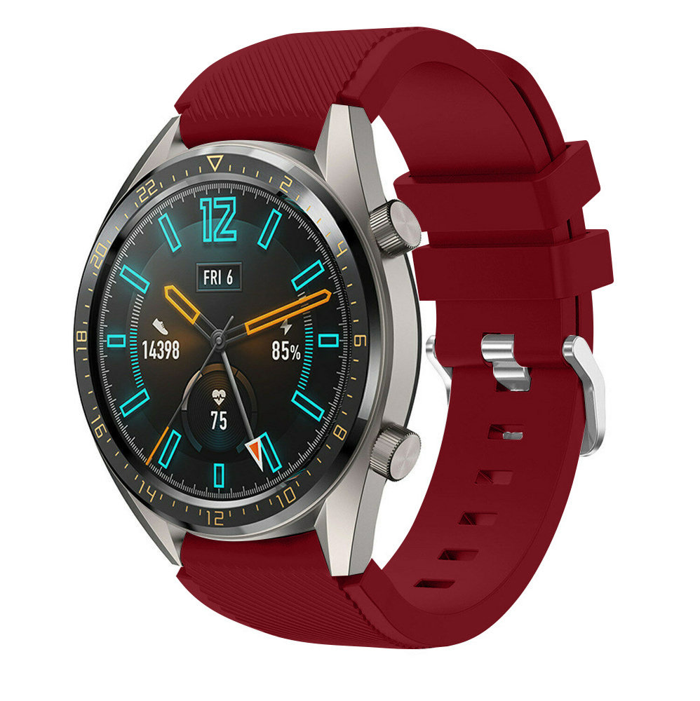 Strap-it® Strap-it Huawei Watch GT 2 Silikonarmband (Burgund)
