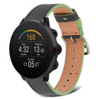 Strap-it® Strap-it Polar Vantage M Lederarmband (Schwarz-Grün)