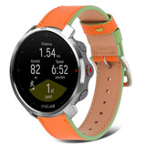 Strap-it® Polar Grit X Lederarmband (Orange-Grün) Strap-it® Polar Grit X Lederarmband (Orange-Grün)