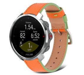 Strap-it® Polar Grit X Lederarmband (Orange-Grün) Strap-it® Polar Grit X Lederarmband (Orange-Grün)