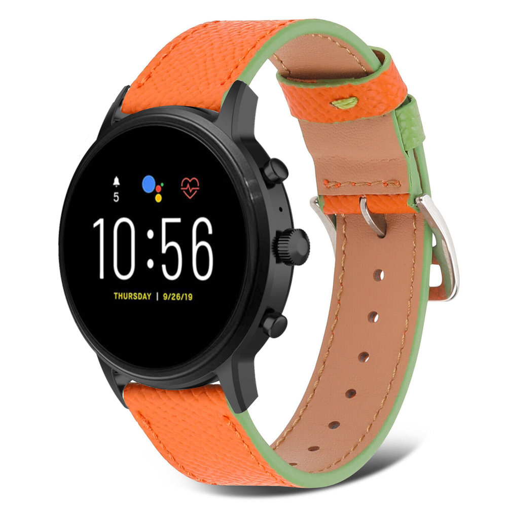 Strap-it® Strap-it Fossil Gen 5 Lederarmband (Orange-Grün) Strap-it® Strap-it Fossil Gen 5 Lederarmband (Orange-Grün)