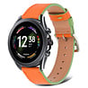 Strap-it® Strap-it Fossil Gen 6 44mm Lederarmband (Orange Grün) Strap-it® Strap-it Fossil Gen 6 44mm Lederarmband (Orange Grün)
