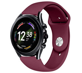 Strap-it® Fossil Gen 6 44mm Sportarmband (Burgund) Strap-it® Fossil Gen 6 44mm Sportarmband (Burgund)