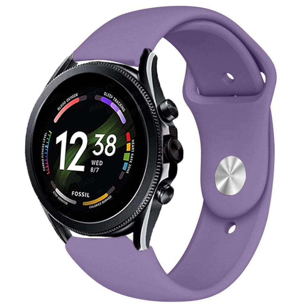 Strap-it® Strap-it Fossil Gen 6 44mm Sportarmband (Helllila) Strap-it® Strap-it Fossil Gen 6 44mm Sportarmband (Helllila)