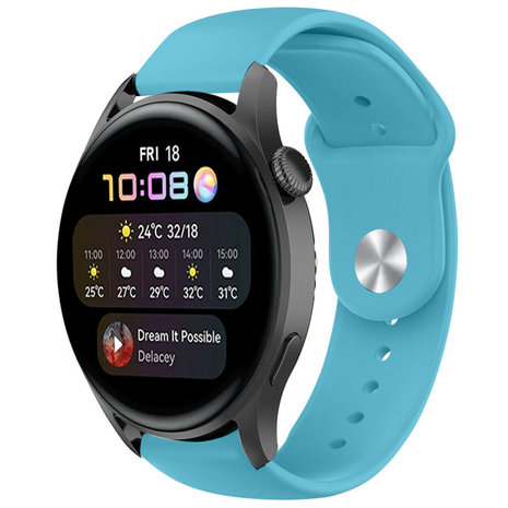 Strap-it® Strap-it Huawei Watch 3 (Pro) Sportarmband (Hellblau)