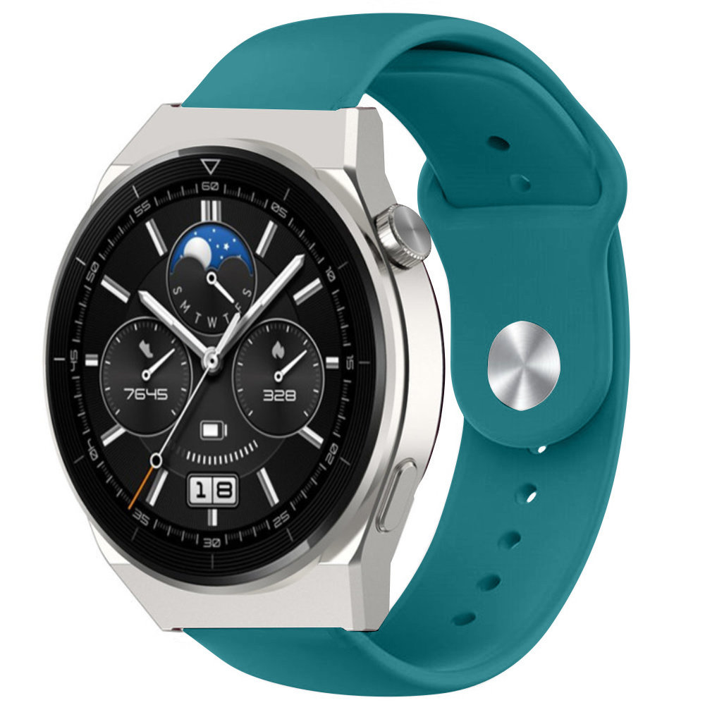 Strap-it® Strap-it Huawei Watch GT 3 Pro 46mm Sportarmband (Grün-Blau)