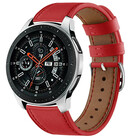 Strap-it® Strap-it Samsung Galaxy Watch 46mm Lederarmband (Rot)