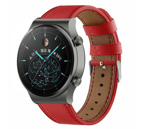 Strap-it® Huawei Watch GT 2 Pro Lederarmband (Rot) Strap-it® Huawei Watch GT 2 Pro Lederarmband (Rot)