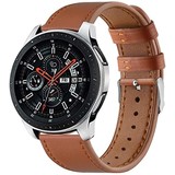 Strap-it® Samsung Galaxy Watch 46mm Lederarmband (glattes Braun) Strap-it® Samsung Galaxy Watch 46mm Lederarmband (glattes Braun)
