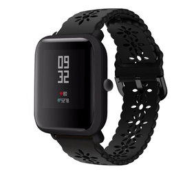 Strap-it® Xiaomi Amazfit Bip Silikonarmband mit Muster (Schwarz) Strap-it® Xiaomi Amazfit Bip Silikonarmband mit Muster (Schwarz)