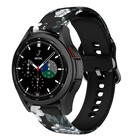 Strap-it® Strap-it Grey Flower Samsung Galaxy Watch 4 Classic 42mm Armband