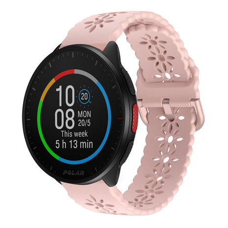 Strap-it® Strap-it Polar Pacer Silikonarmband mit Muster (Rosa)
