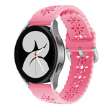 Strap-it® Samsung Galaxy Watch 4 44mm Silikonarmband mit Muster (Hellrosa) Strap-it® Samsung Galaxy Watch 4 44mm Silikonarmband mit Muster (Hellrosa)