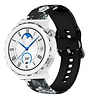 Strap-it® Strap-it Grey Flower Huawei Watch GT 3 Pro 43mm Armband Strap-it® Strap-it Grey Flower Huawei Watch GT 3 Pro 43mm Armband