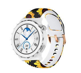 Strap-it® Sunny Flower Huawei Watch GT 3 Pro 43mm Armband Strap-it® Sunny Flower Huawei Watch GT 3 Pro 43mm Armband