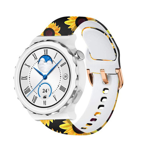 Strap-it® Strap-it Sunny Flower Huawei Watch GT 3 Pro 43mm Armband