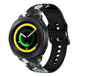 Strap-it® Grey Flower Samsung Gear Sport Armband Strap-it® Grey Flower Samsung Gear Sport Armband