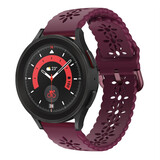 Strap-it® Samsung Galaxy Watch 5 Pro Silikonarmband mit Muster (Burgund) Strap-it® Samsung Galaxy Watch 5 Pro Silikonarmband mit Muster (Burgund)