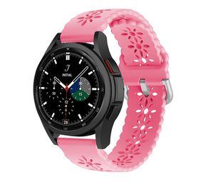 Strap-it® Samsung Galaxy Watch 4 Classic 46mm Silikonarmband mit Muster (Pink) Strap-it® Samsung Galaxy Watch 4 Classic 46mm Silikonarmband mit Muster (Pink)