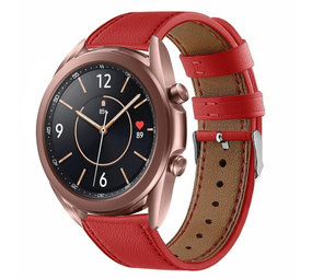 Samsung Galaxy Watch 3 41mm Lederarmband Rot