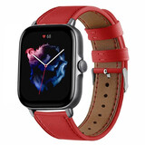 Strap-it® Amazfit GTS 3 Lederarmband (Rot)