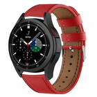 Strap-it® Strap-it Samsung Galaxy Watch 4 Classic 46mm Lederarmband (Rot)