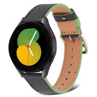 Strap-it® Strap-it Samsung Galaxy Watch 5 40mm Lederarmband (Schwarz-Grün)