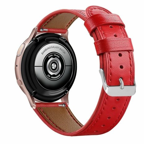 Strap-it® Strap-it Samsung Galaxy Watch 5 44mm Lederarmband (Rot)