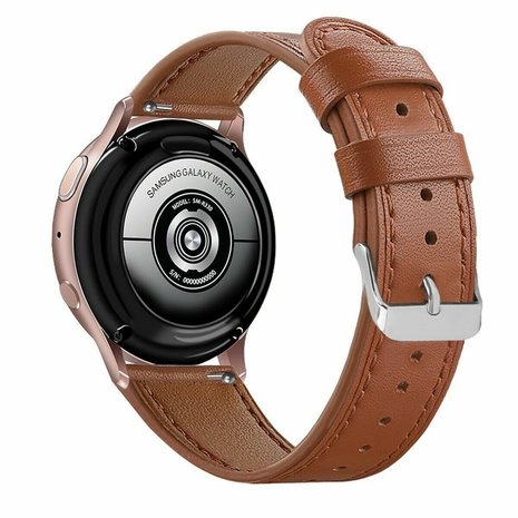 Strap-it® Strap-it Samsung Galaxy Watch 5 44mm Lederarmband (glattes Braun)